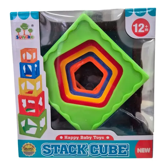 Juego Cubos Apilables Con Formas 5 Piezas