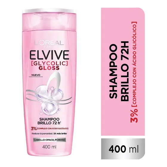 Shampoo Elvive Glycolic Gloss 400ml L'Oréal Paris