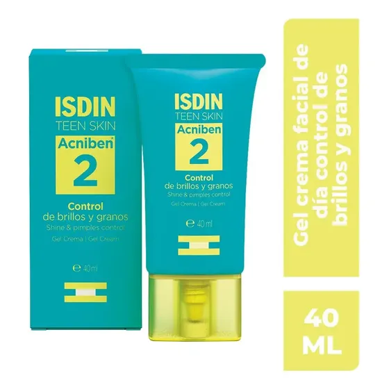 Gel crema facial Isdin Acniben brillos y granos 40ml