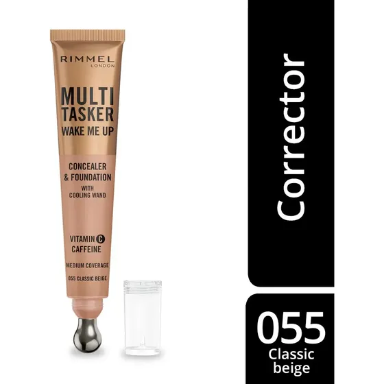 Base y Corrector 2 En 1 Classic Beige 055 Multitasker Wake Me Up Rimmel London