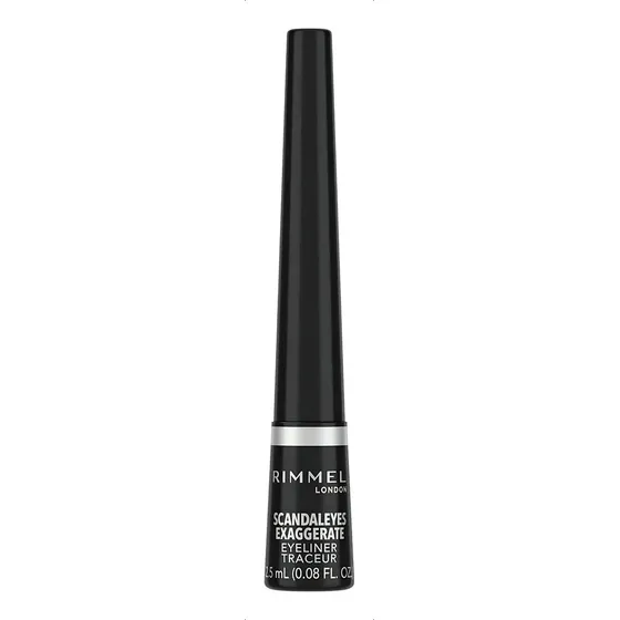 Delineador Líquido Rimmel London Negro A Prueba de Agua Larga Duración