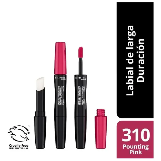 Rimmel Labial Líquido Lasting Provocalips Acabado Liso Color 310 Pouting Pink