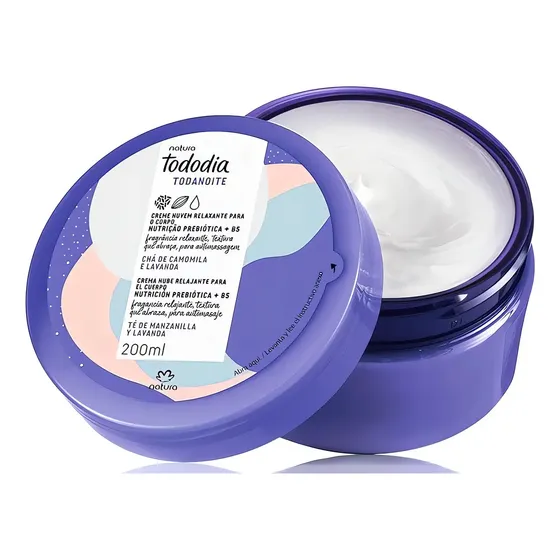 Crema Nube Corporal Relajante Te de manzanilla y Lavanda Tododia Todanoite