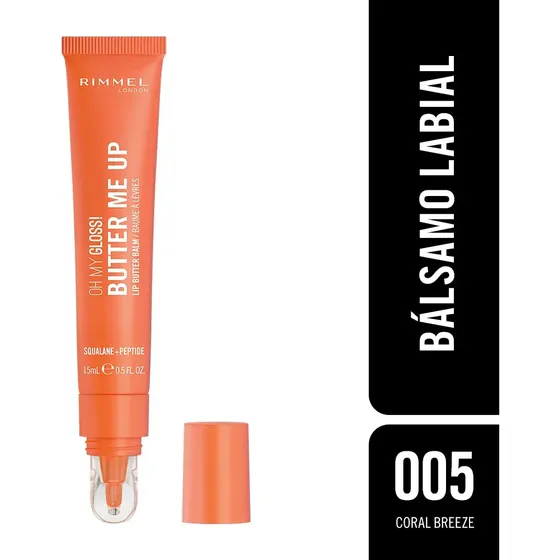 Bálsamo Labial Oh My Gloss Butter Me Up Rimmel London - Coral Breeze