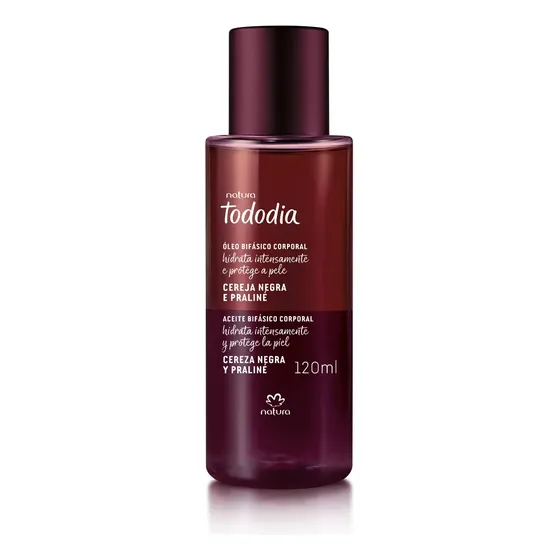Aceite Corporal Bifásico Natura Tododia Cereza Negra Y Praliné