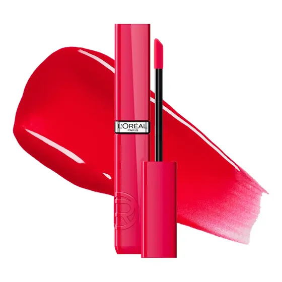 Labial L'Oréal Paris Laque Laque Resistance color pink oulala 250 brillante