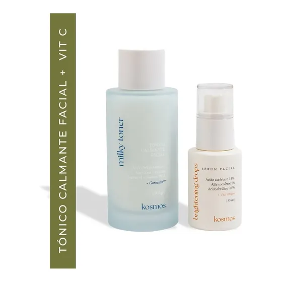 Kit Serum Vitamina C Tónico Facial Kosmos Piel Sensible
