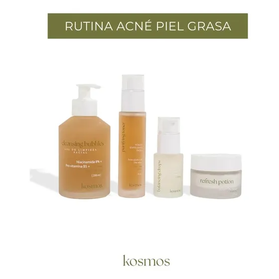 Rutina Completa Skincare Kosmos - Kit Acné Y Piel Grasa
