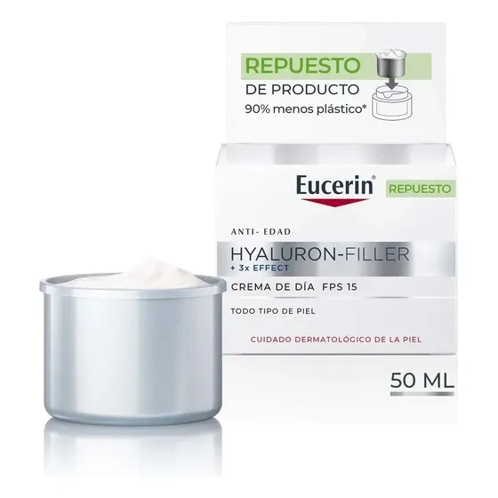 Refill Eucerin Hyaluron Filler Crema Facial Dia Fps15 50 Ml Momento De Aplicación Día Tipo De Piel Sensible