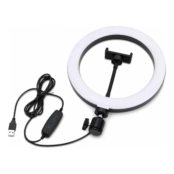 Anillo Luz Profesional Iluminador Luz Led Estudio Móvil 12v White