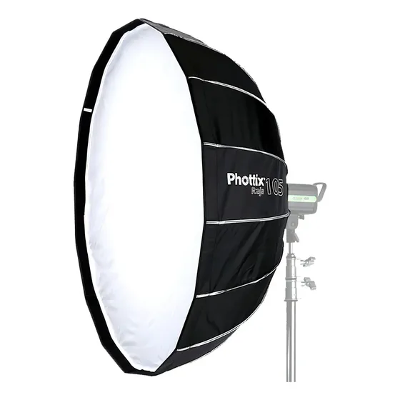 Softbox Octagonal Plegable 105cm Phottix Raja Montura Bowens Fotografía