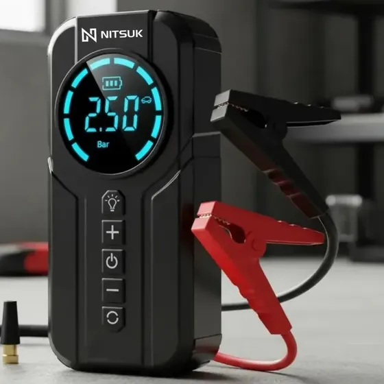 Arrancador De Bateria Auto Inflador Cargador Portátil Nitsuk