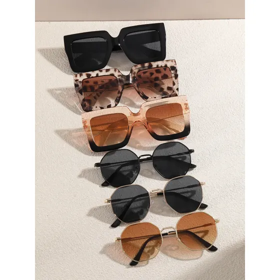 Pack 6 Anteojos De Sol Surtidos Mujer Casual Multicolor