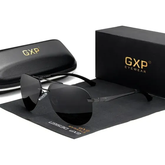 Gafas De Sol Gxp Polarizadas A La Moda, Simples Y Elegantes  C1 Black/black