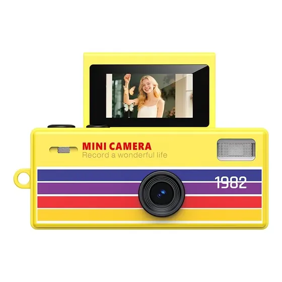 Cámara Digital Mini Con Pantalla Giratoria Para Fotos Y Vide