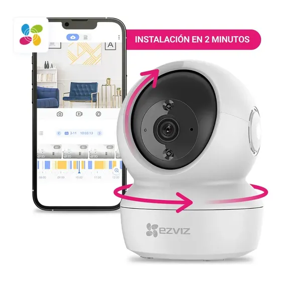 Cámara de Seguridad Ezviz C6n 360° 2MP WiFi Inalambrica IP Wifi Blanco