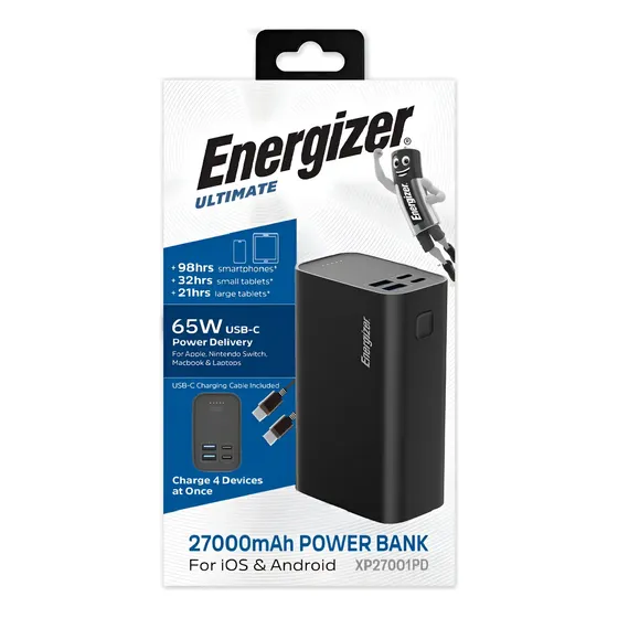 Power Bank Energizer Cargador Portatil Ultimate 27000mah Led