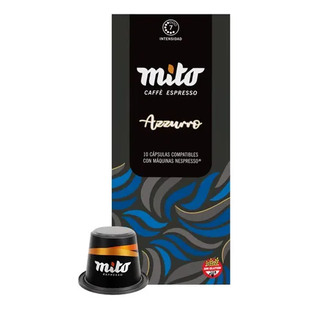 Café Mito Azzurro Colombiano 10 Capsula Compatible Nespresso