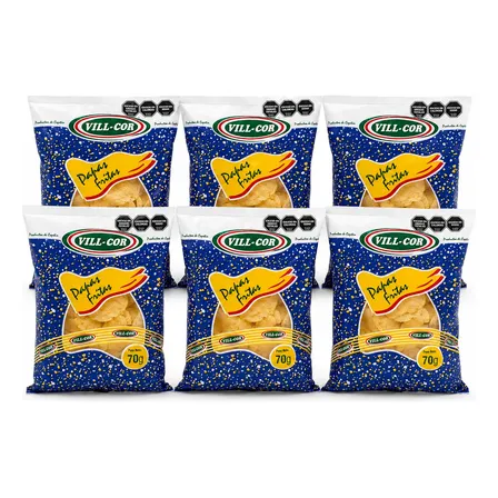 Papas Fritas Villcor 70g Pack X6 Combo Snacks Picada