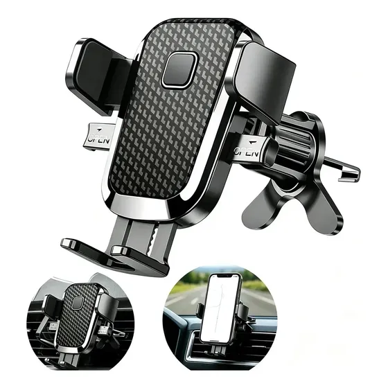 Accesorios para Celular Soporte para Celular Rejilla Auto Giratorio Negro Rotativo Compatible con iPhone y Samsung Diseño Práctico para Montar en Ventilación de tu Automóvil