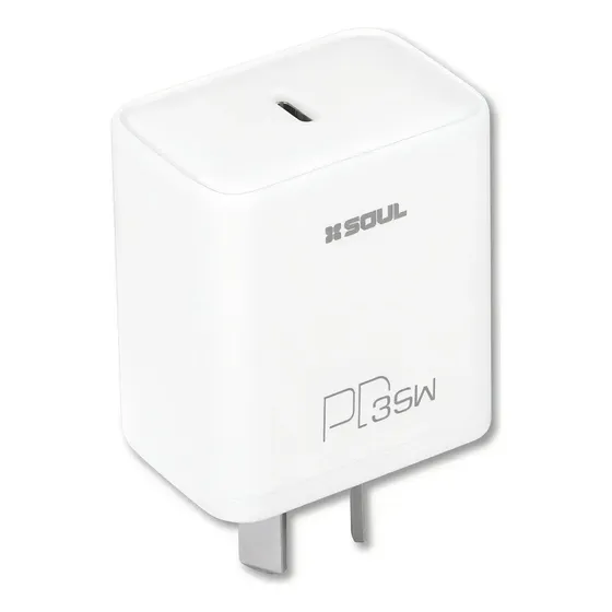 Cargador Adaptador 35w Soul Carga Super Rápida Usb-c Color Blanco