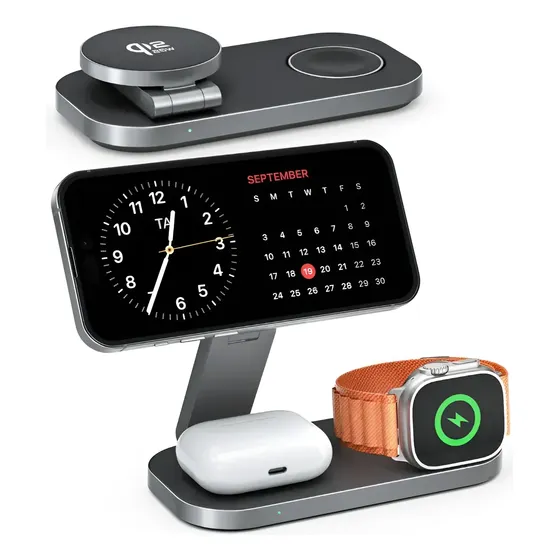 Cargador Para Iphone 25w Qi2 Estacion De Carga Samsung Movil