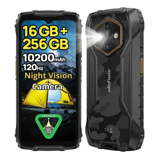 Ulefone Rugking 4 Pro 10200mah Rugerizado 120hz 256gb Android Ia Batería Gigante Dura Días Ultra Resistente