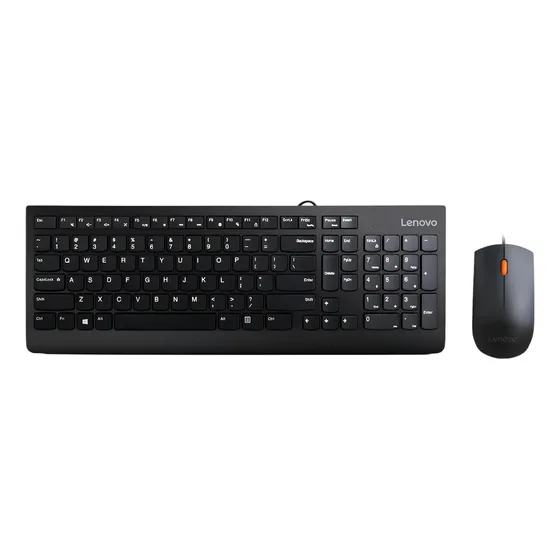 Teclado Y Ratón Con Cable Lenovo 300 Combo Para Pc/portátil