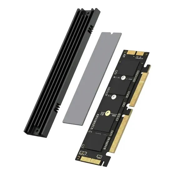 Tarjeta Adaptadora PCIe 4.0 Evox - Tarjeta De Expansion para Disco M.2 NVMe SSD - 4 TB - Para PCX16/X8/X4 A - Compatible Con Windows / Linux - Para PC Desktop / Workstation / Servidor - QHBBZ